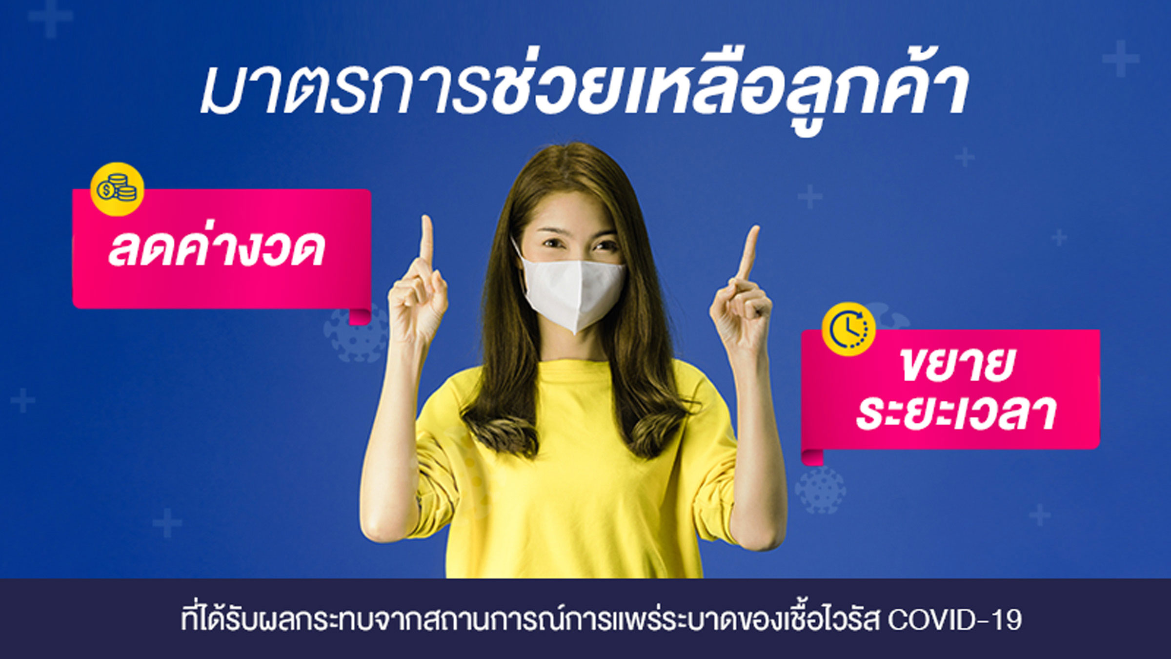 มาตรการช่วยเหลือลูกค้า ที่ได้รับผลกระทบจากสถานการณ์การแพร่ระบาดของเชื้อไวรัส Covid-19 